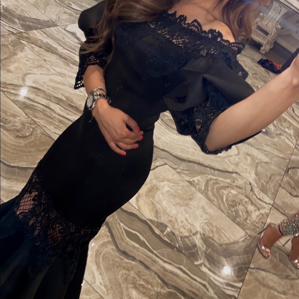 Classy off shoulder midi/maxi dress gown